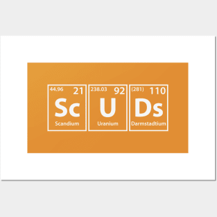 Scuds (Sc-U-Ds) Periodic Elements Spelling Posters and Art